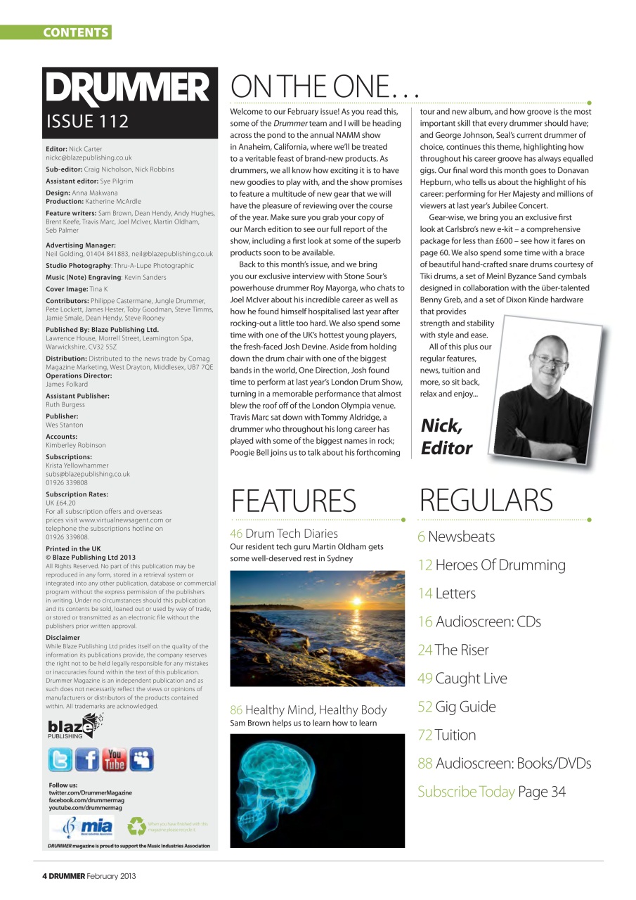 iDrum magazine: Never miss a beat Preview Pages