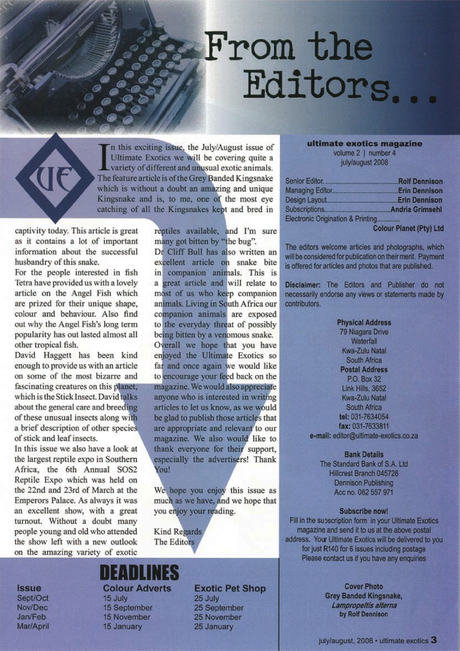 Ultimate Exotics Preview Pages