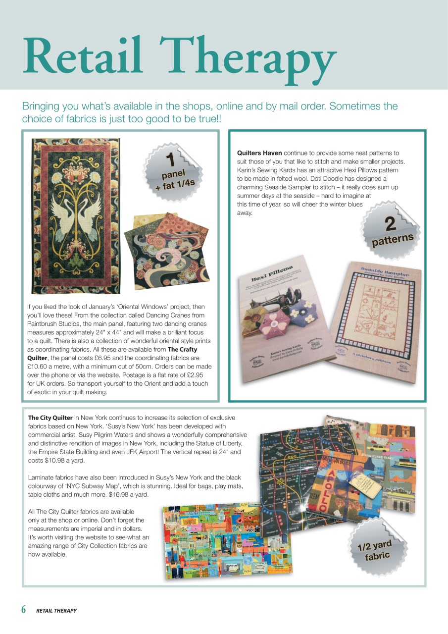 Patchwork and Quilting Preview Pages