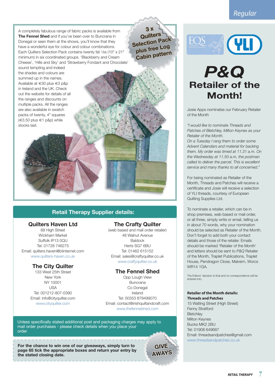 Patchwork and Quilting Preview Pages