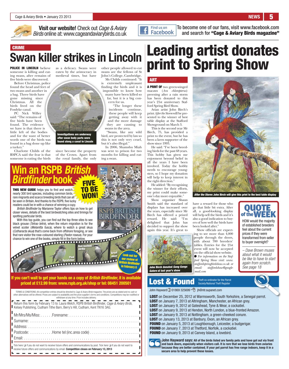 Cage & Aviary Birds Preview Pages