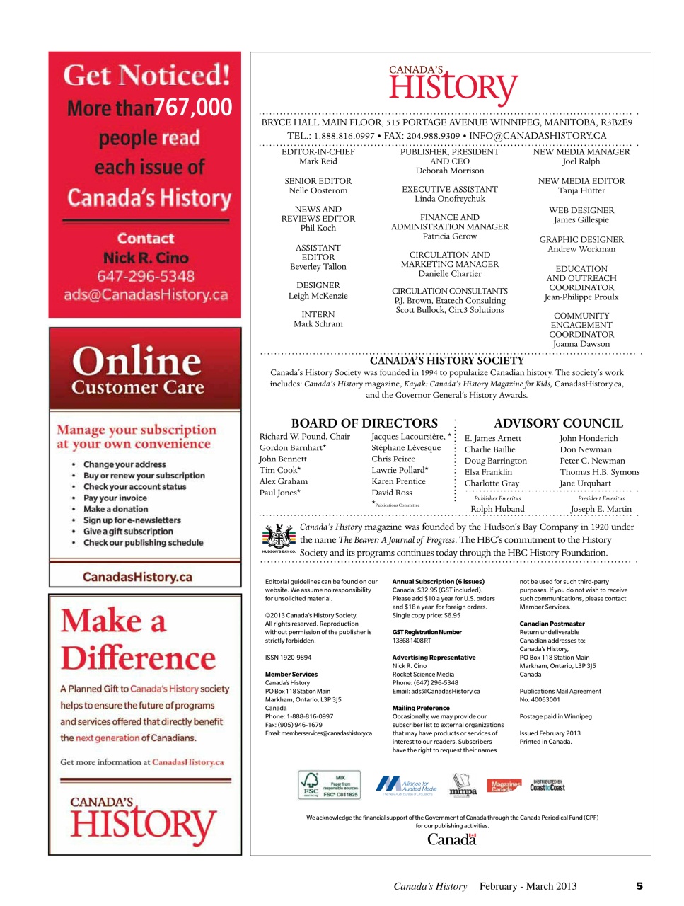 Canada's History Preview Pages