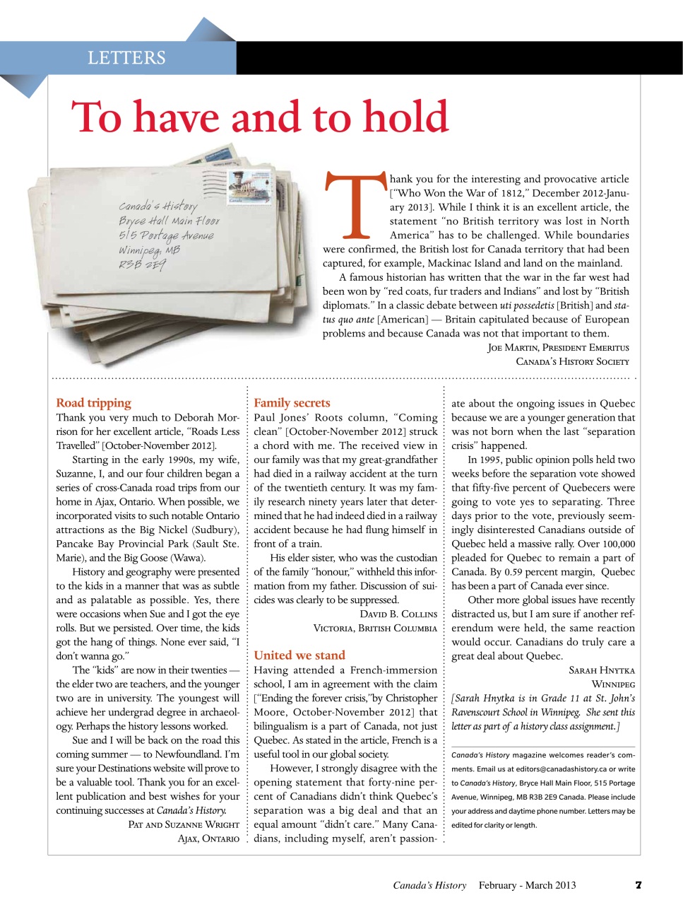 Canada's History Preview Pages