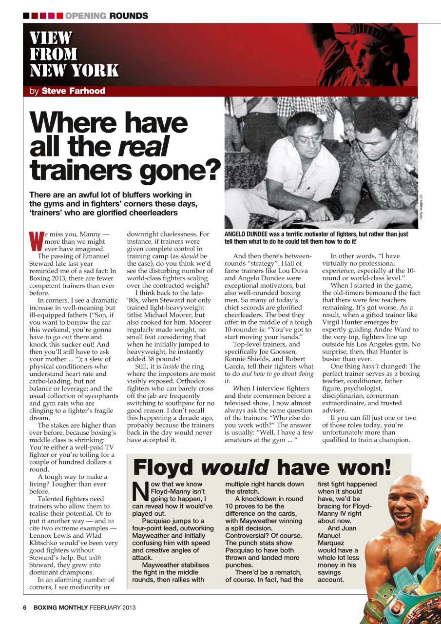 Boxing Monthly Preview Pages