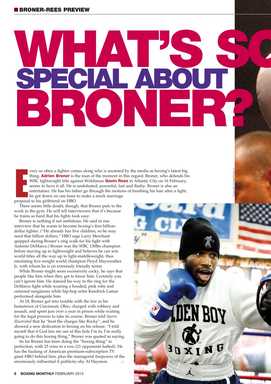 Boxing Monthly Preview Pages
