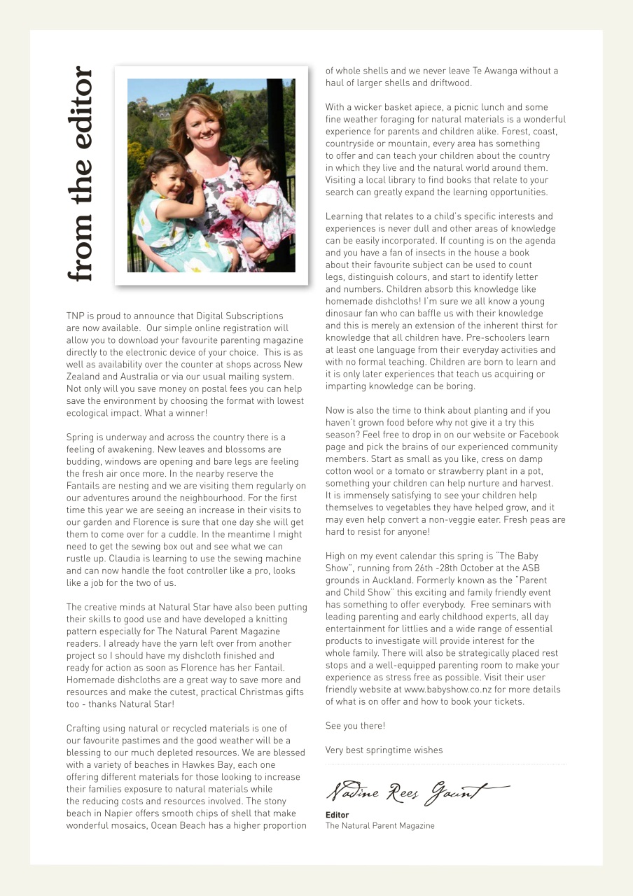 The Natural Parent Magazine Preview Pages