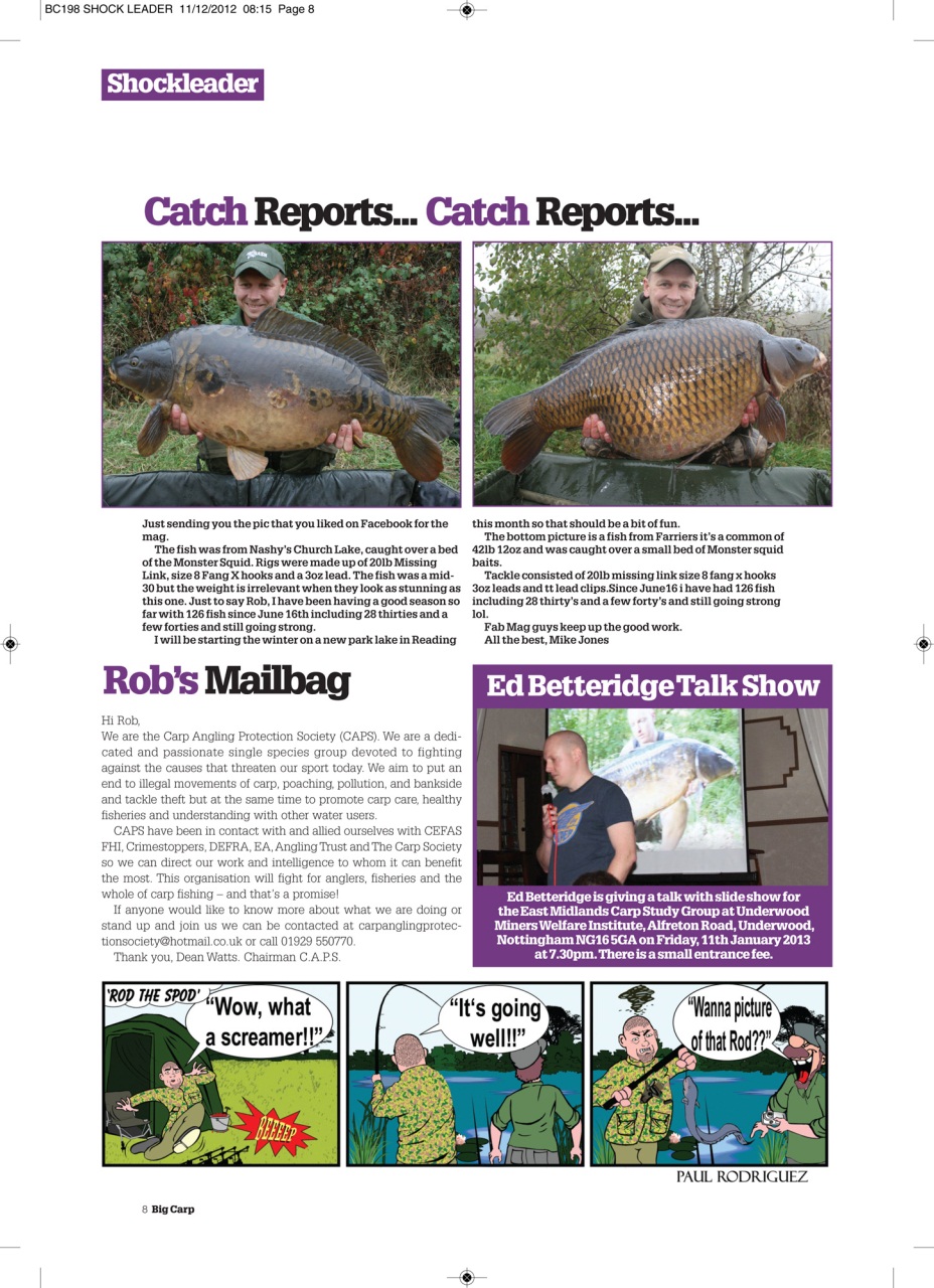 Big Carp Magazine Preview Pages