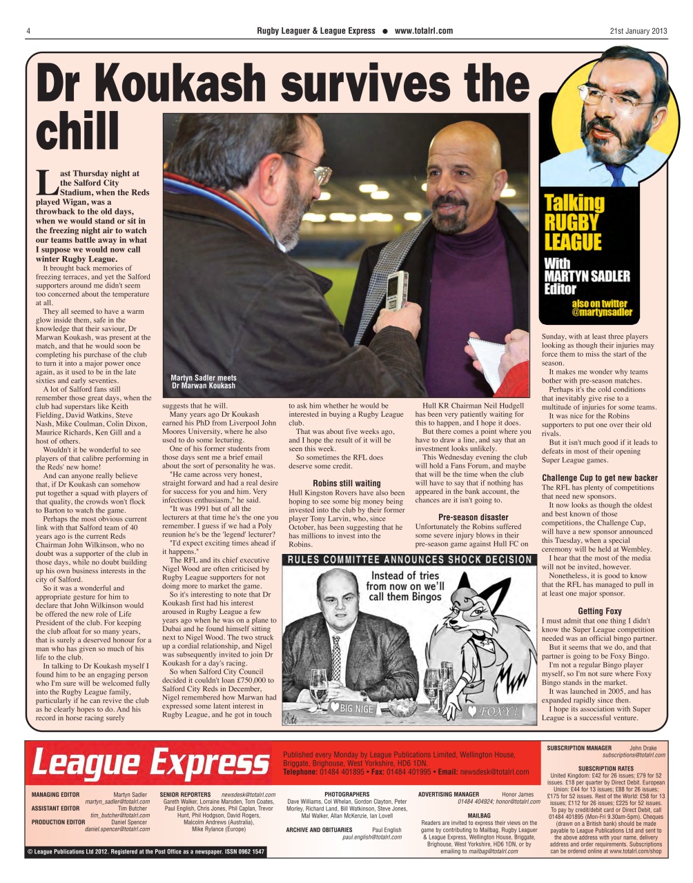 League Express Preview Pages