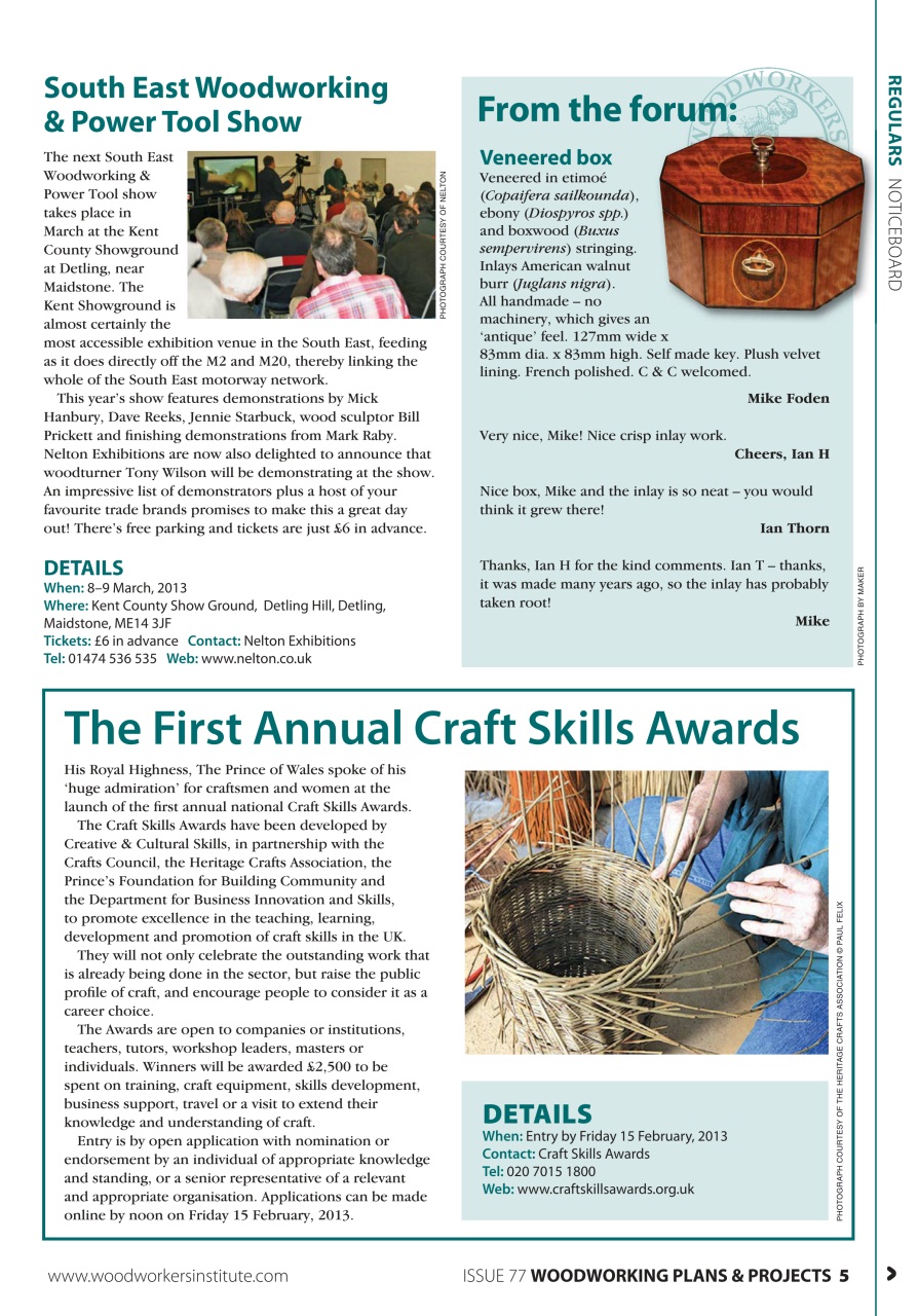 Woodworking Crafts Magazine Preview Pages