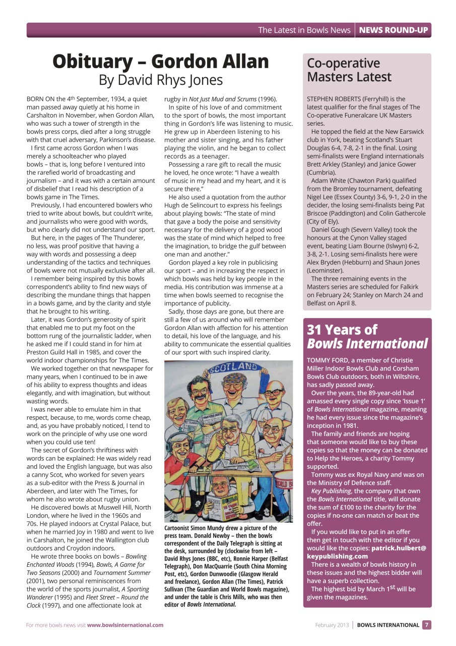 Bowls International Preview Pages
