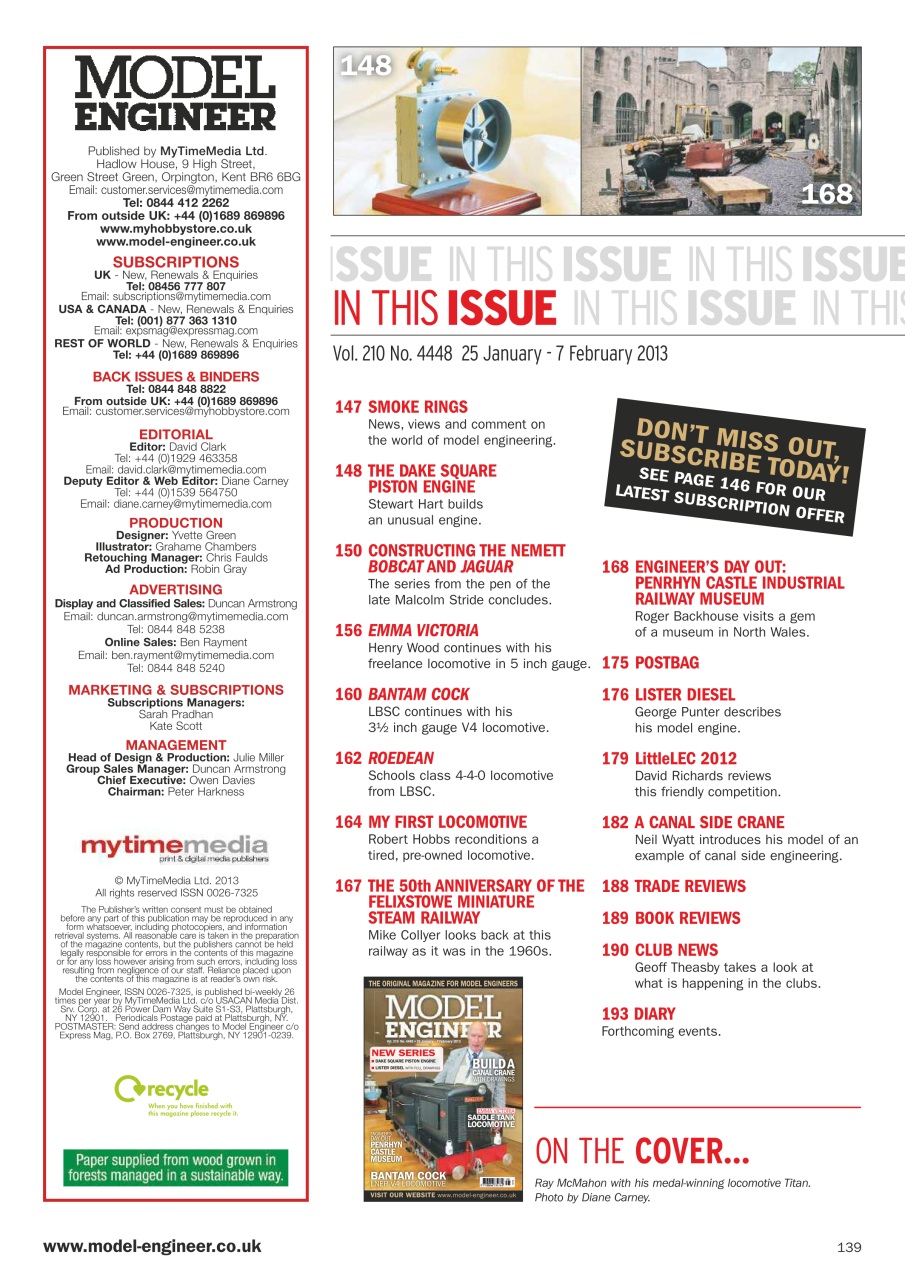 Model Engineer Preview Pages