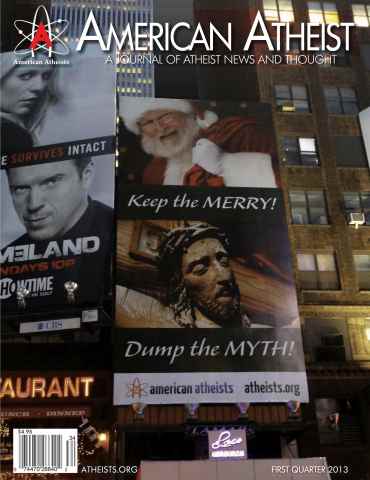 American Atheist issue First Quarter 2013