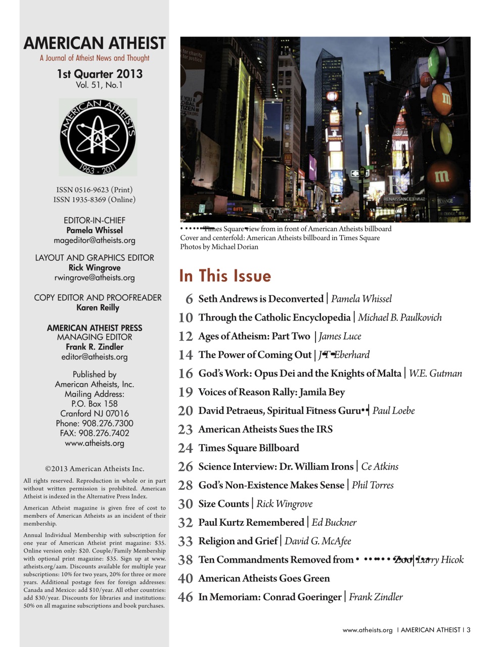 American Atheist Preview Pages