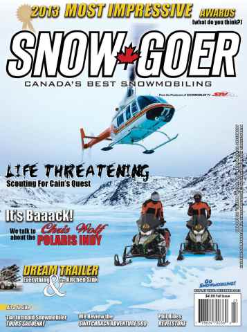 Snow Goer Canada issue Fall 2012
