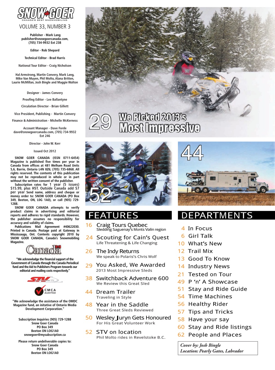 Snow Goer Canada Preview Pages