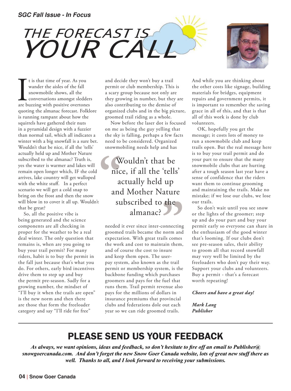 Snow Goer Canada Preview Pages