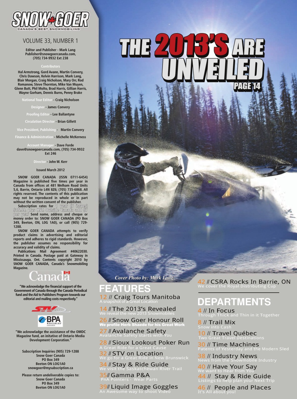 Snow Goer Canada Preview Pages