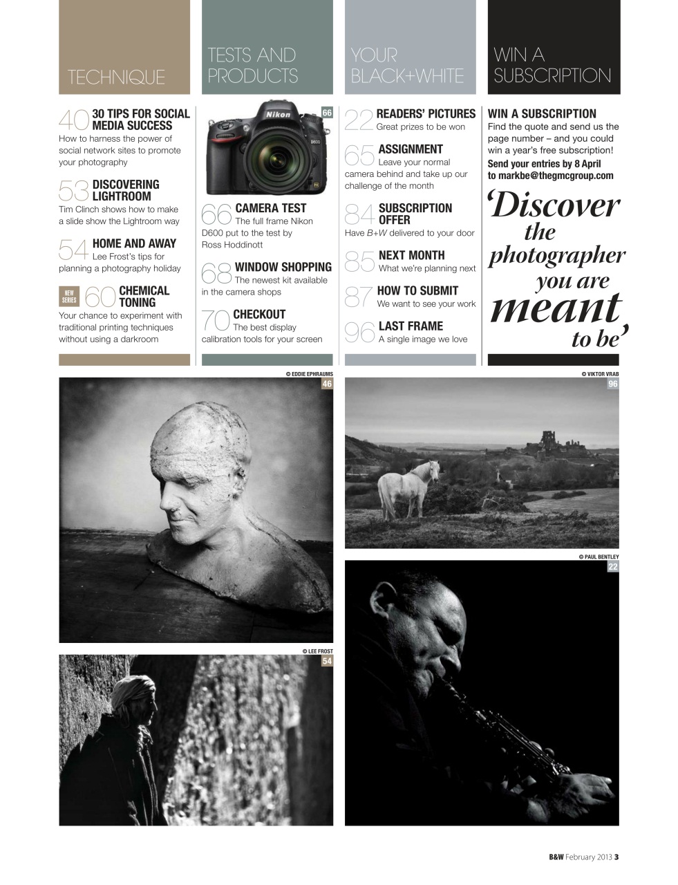 Black+White Photography Preview Pages