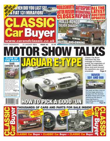 Classic Car Buyer issue CCB January 23 2013