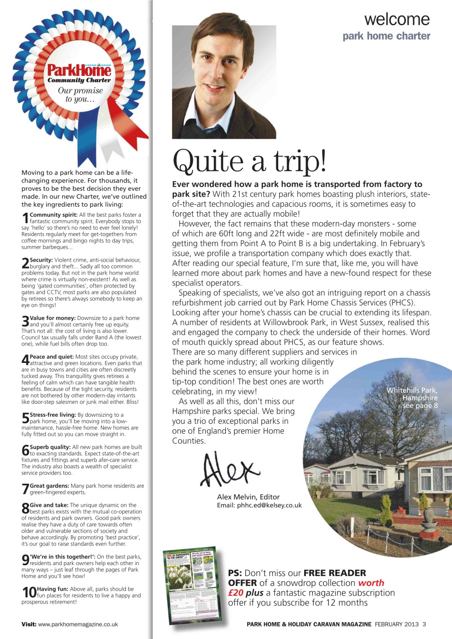 Park Home & Holiday Living Preview Pages