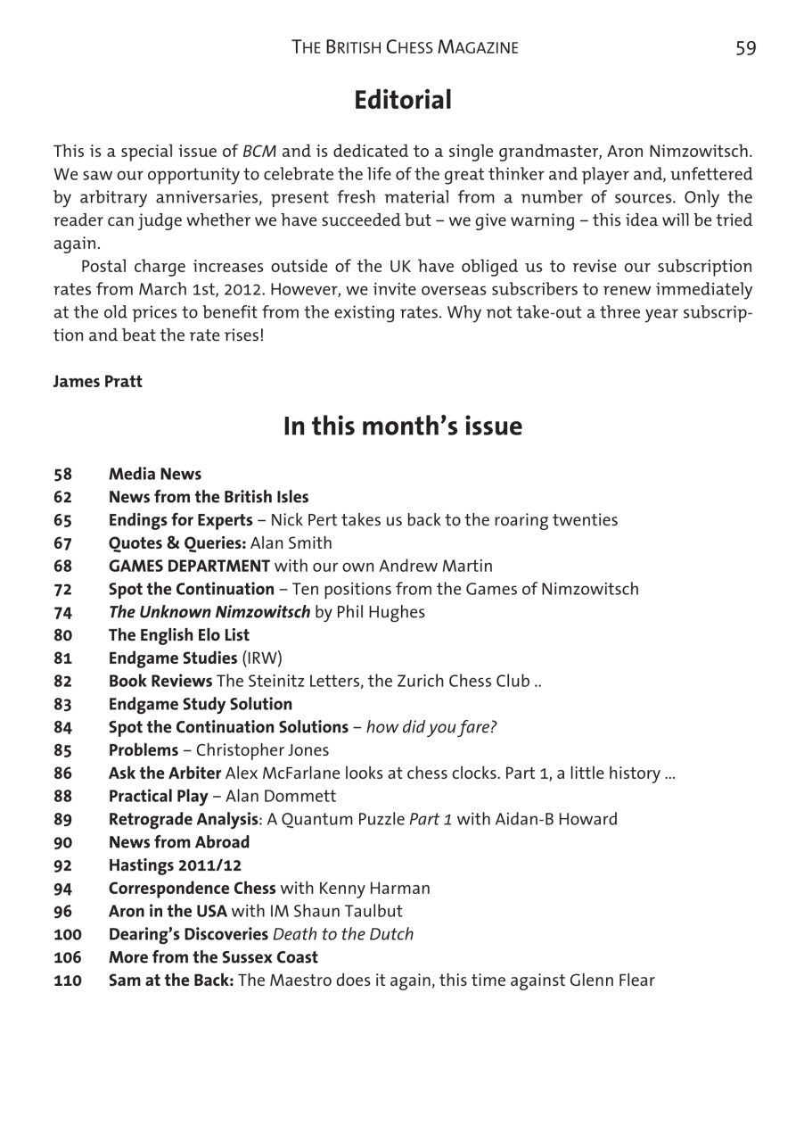 British Chess Magazine Preview Pages