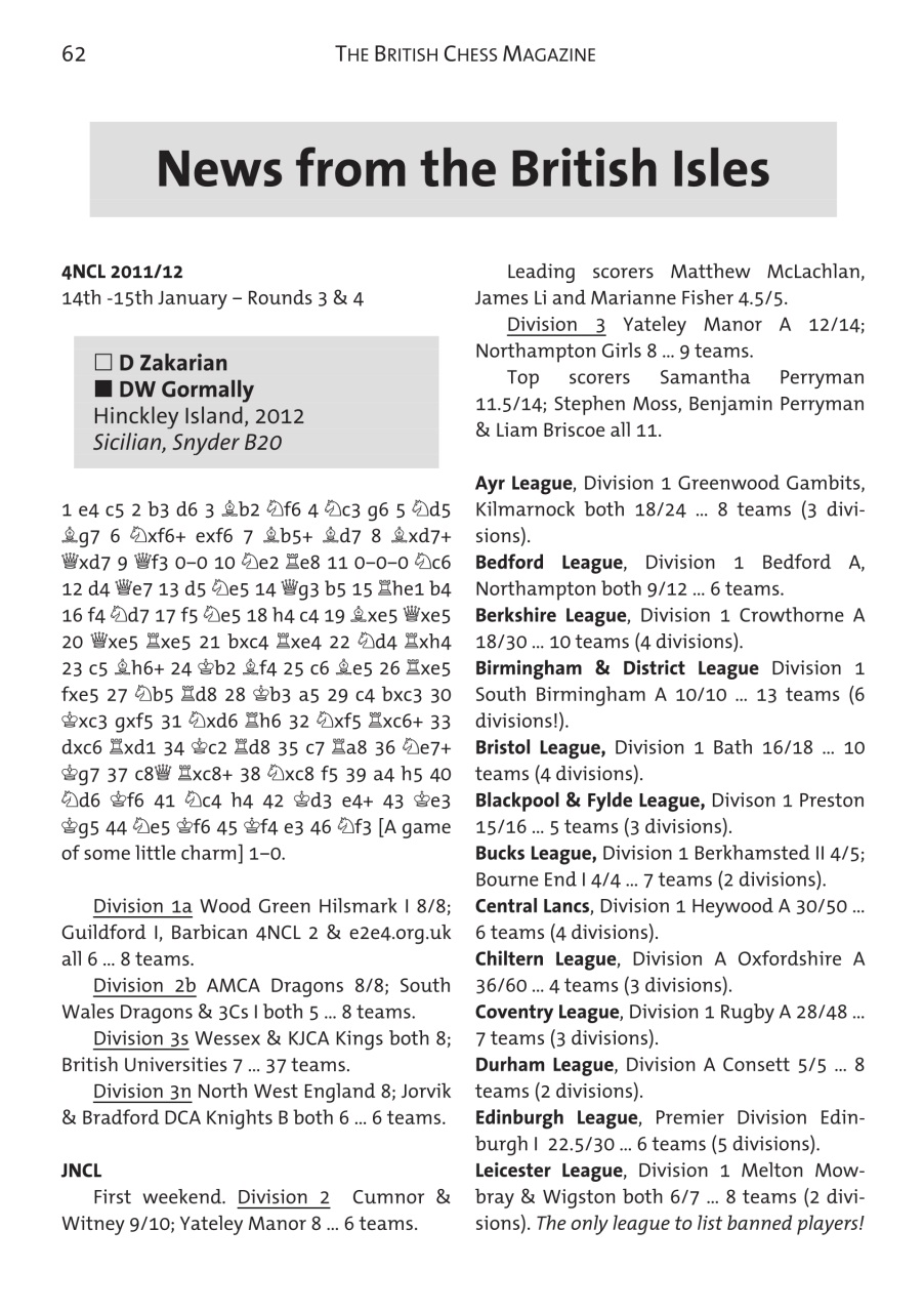 British Chess Magazine Preview Pages