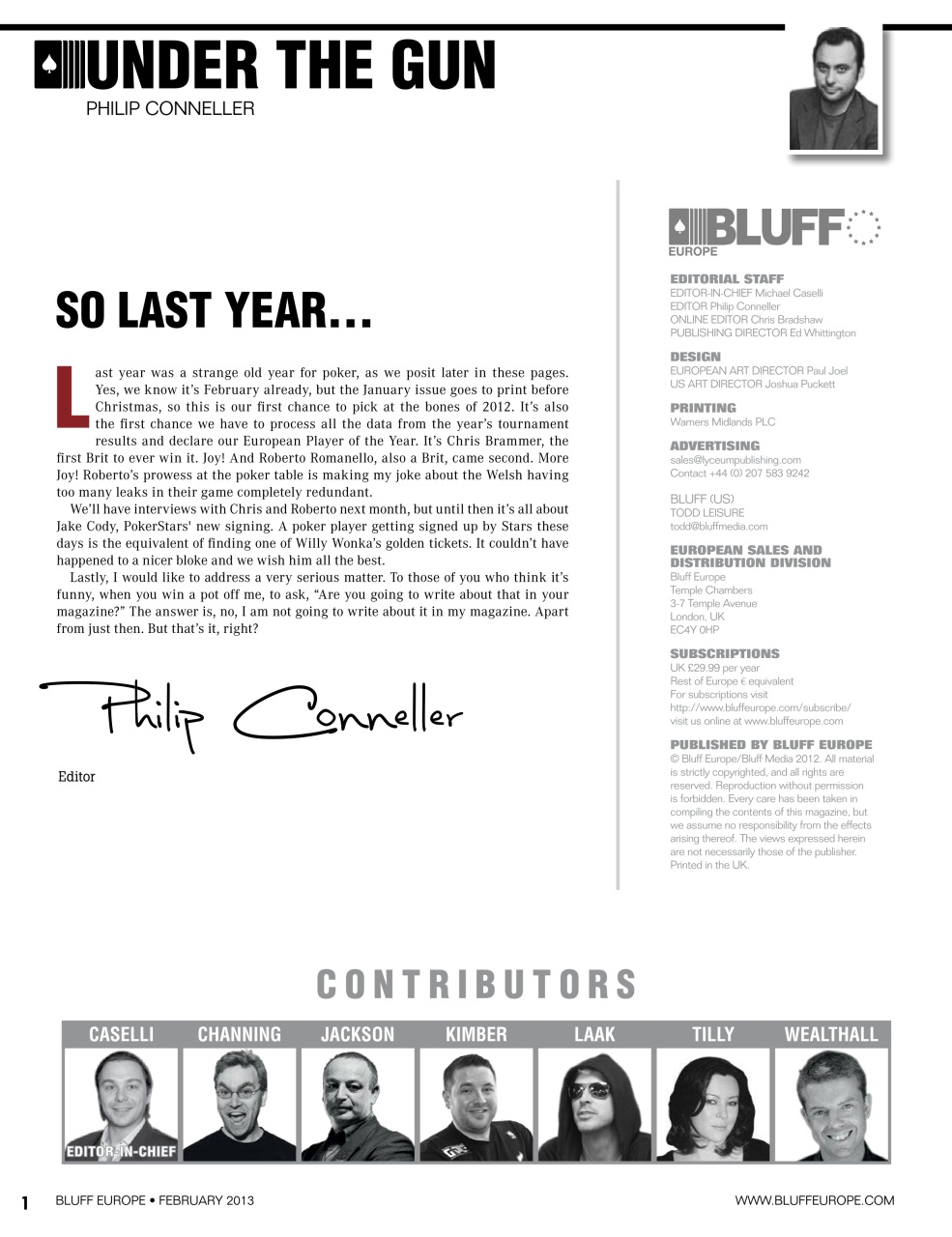 Bluff Europe Preview Pages