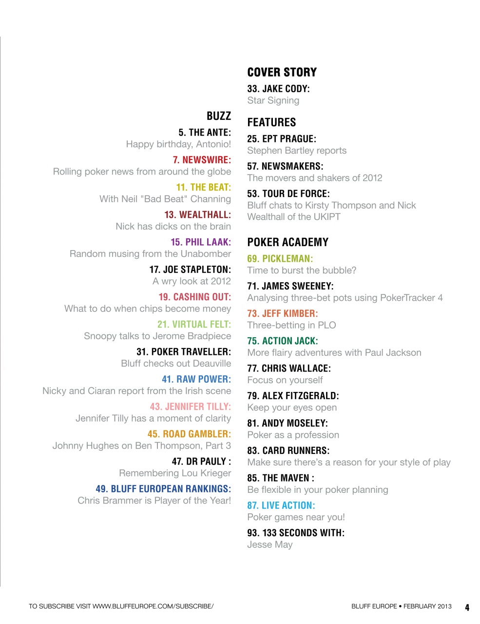 Bluff Europe Preview Pages
