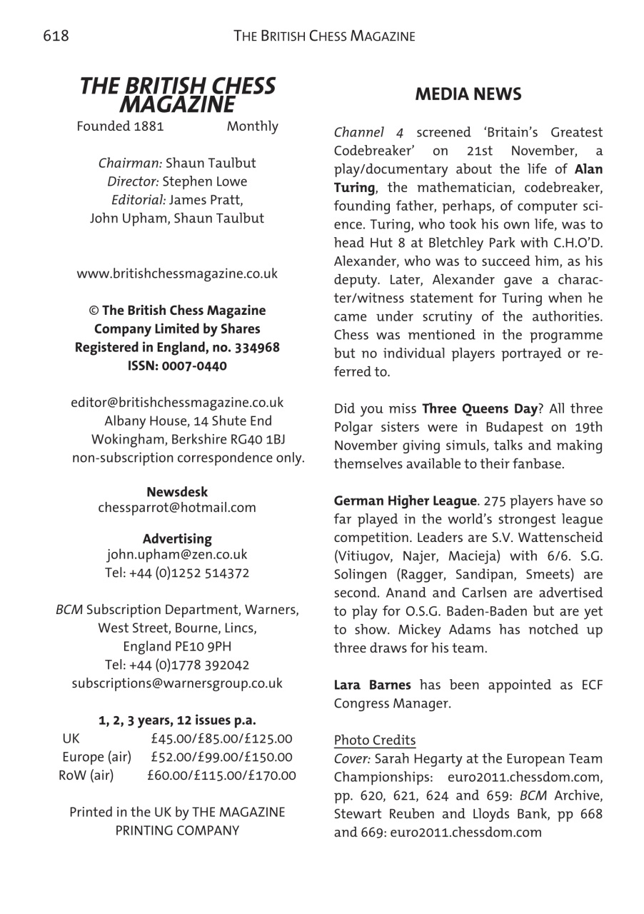 British Chess Magazine Preview Pages