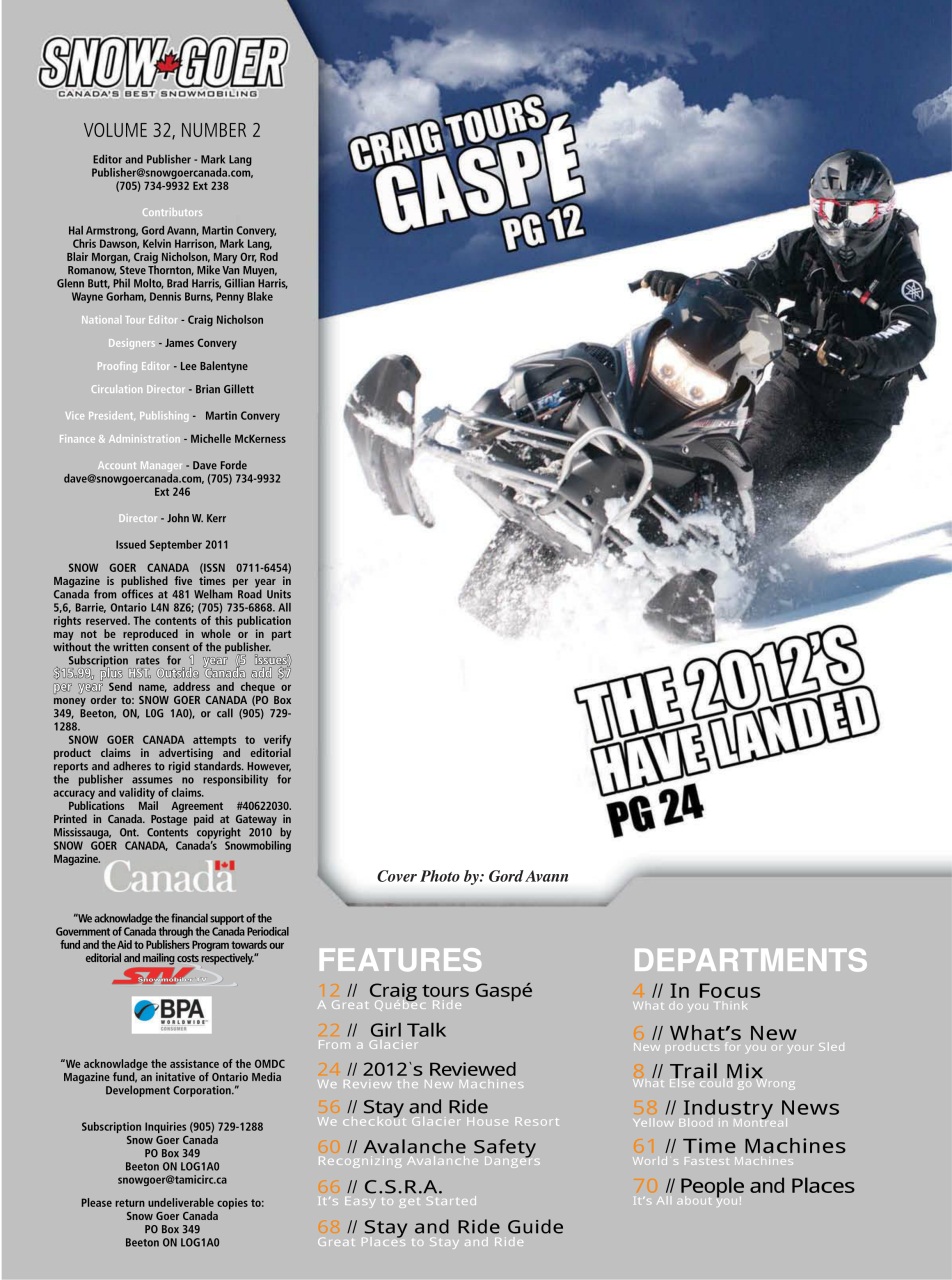 Snow Goer Canada Preview Pages