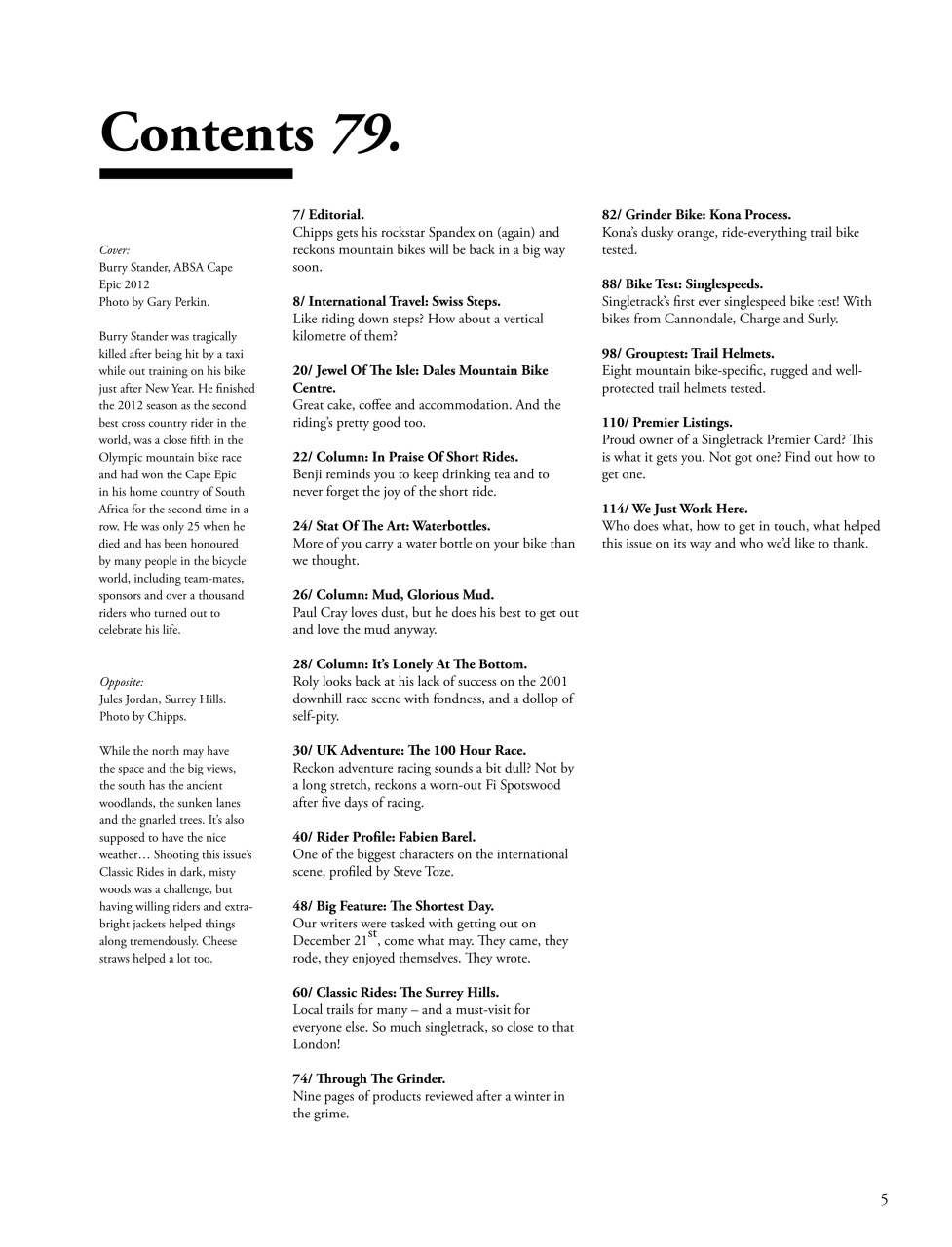 Singletrack Preview Pages