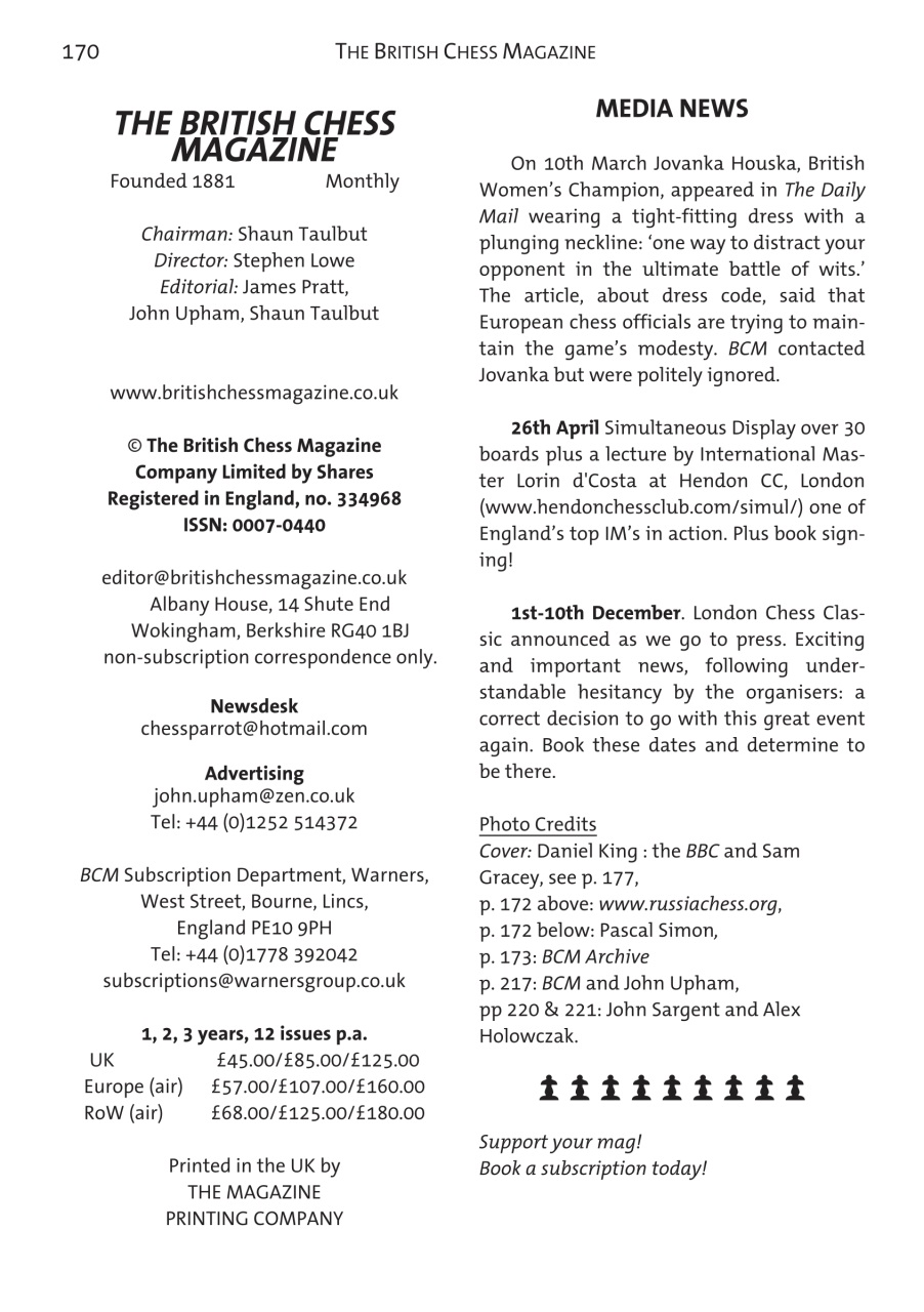 British Chess Magazine Preview Pages