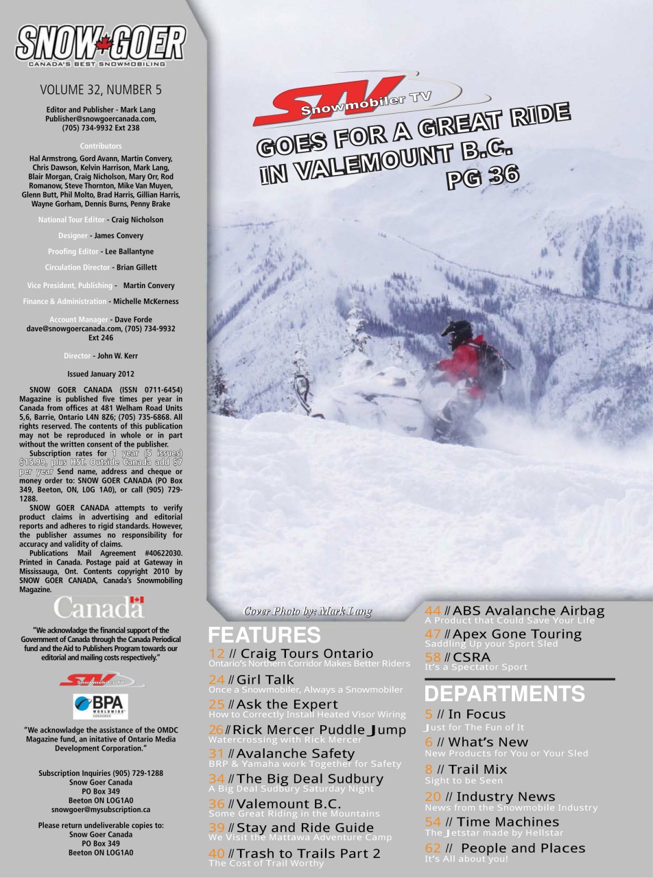 Snow Goer Canada Preview Pages