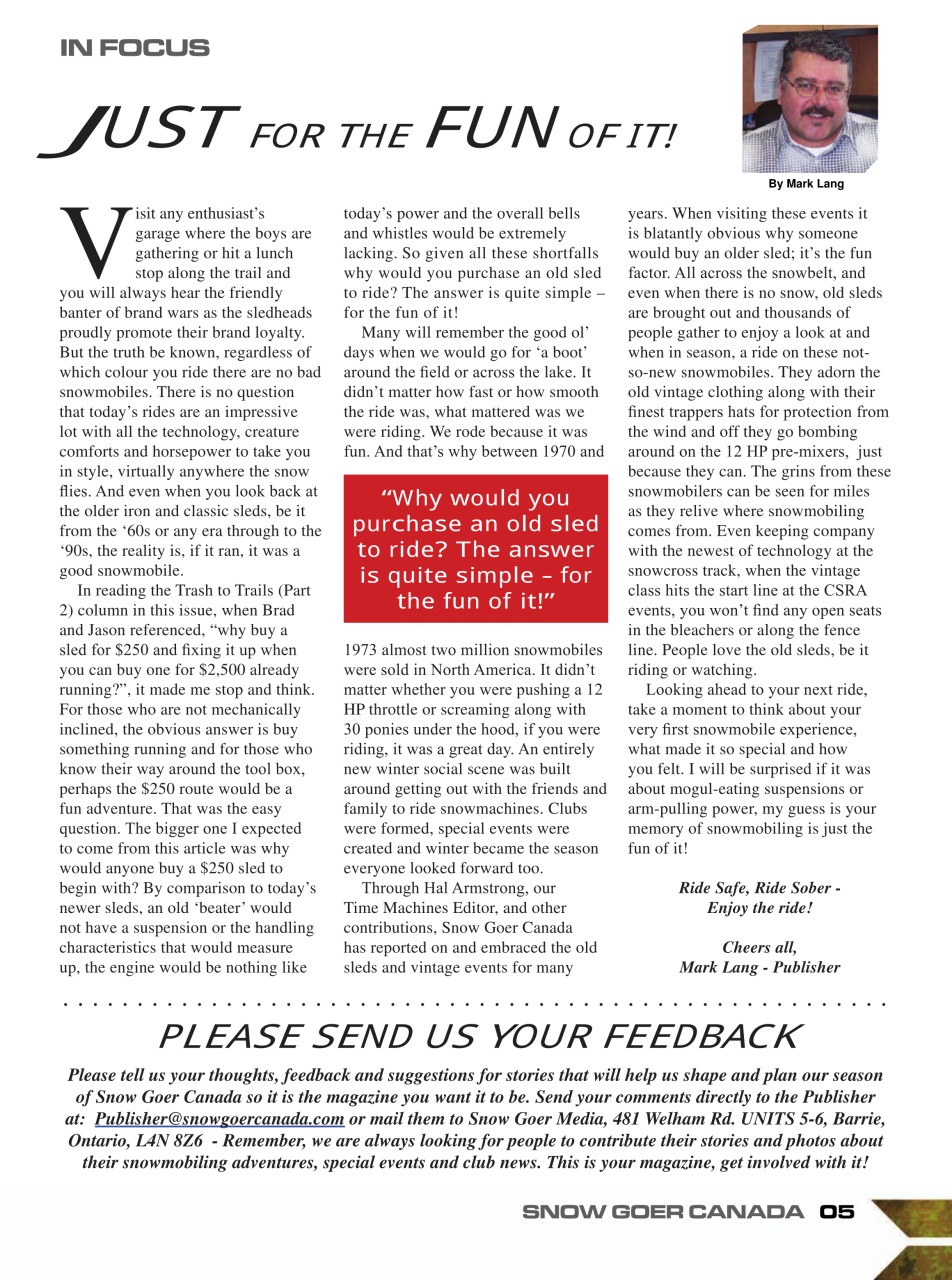 Snow Goer Canada Preview Pages