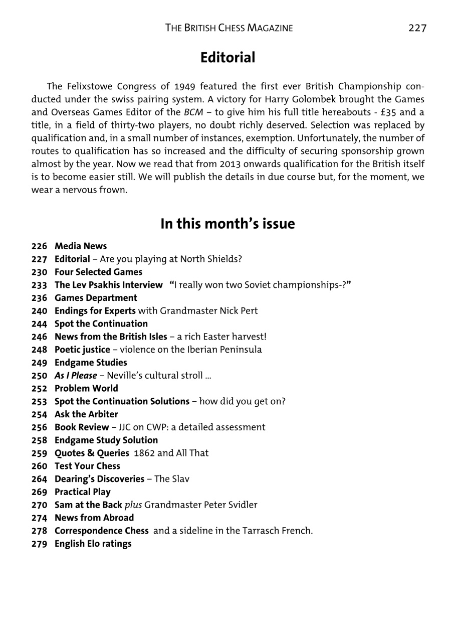 British Chess Magazine Preview Pages
