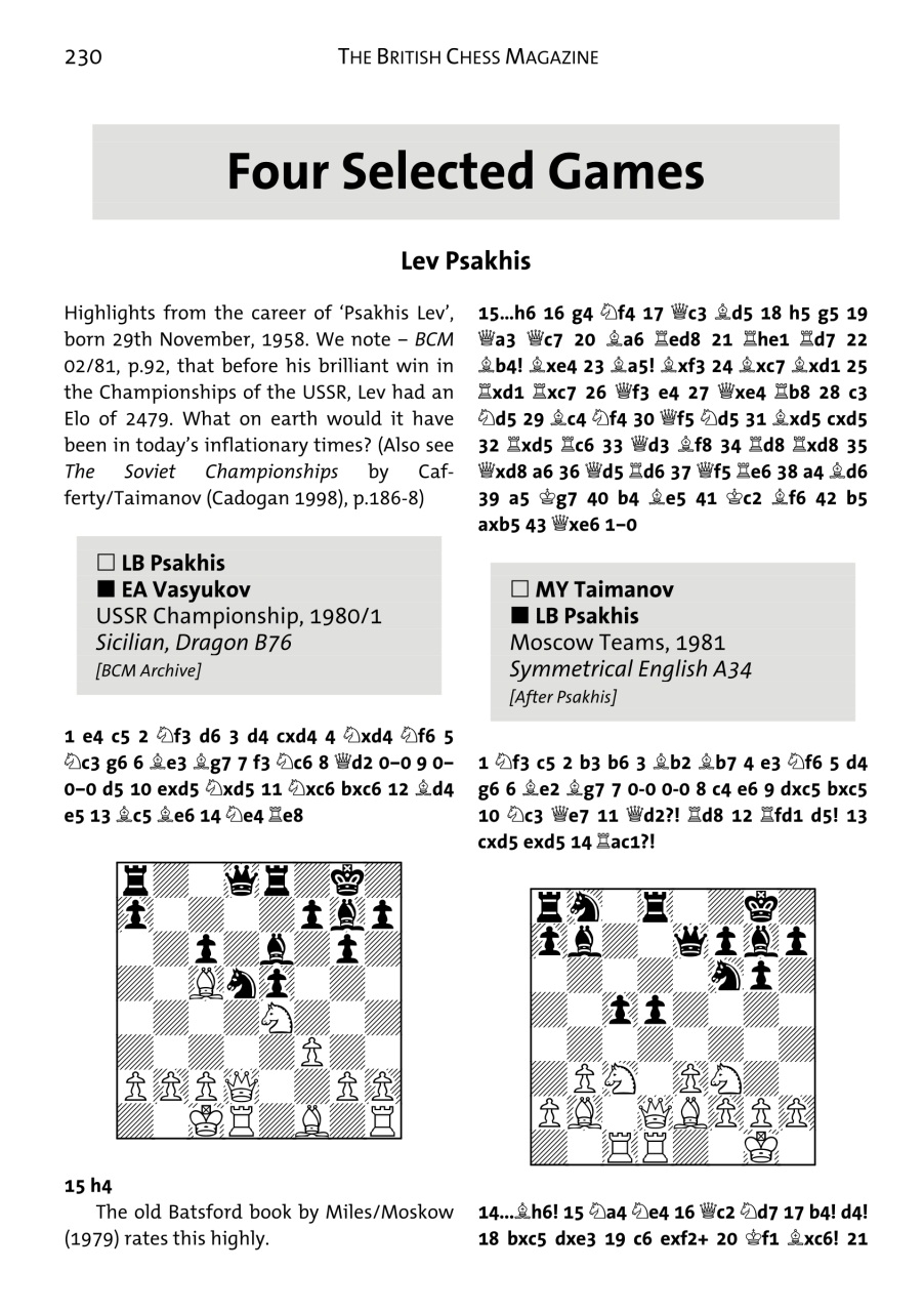 British Chess Magazine Preview Pages