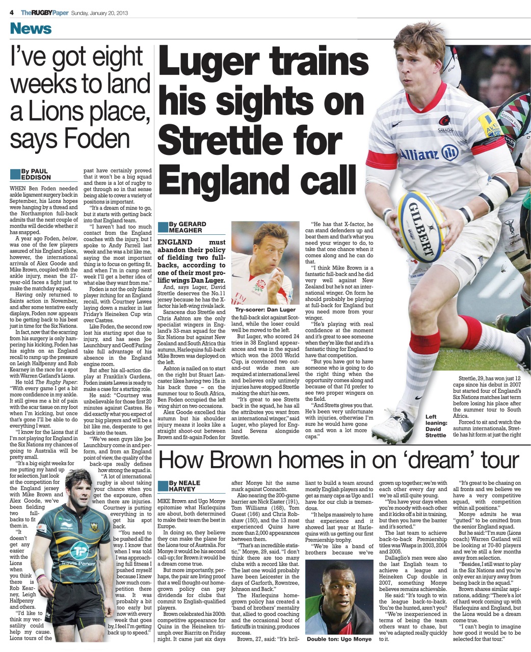 The Rugby Paper Preview Pages