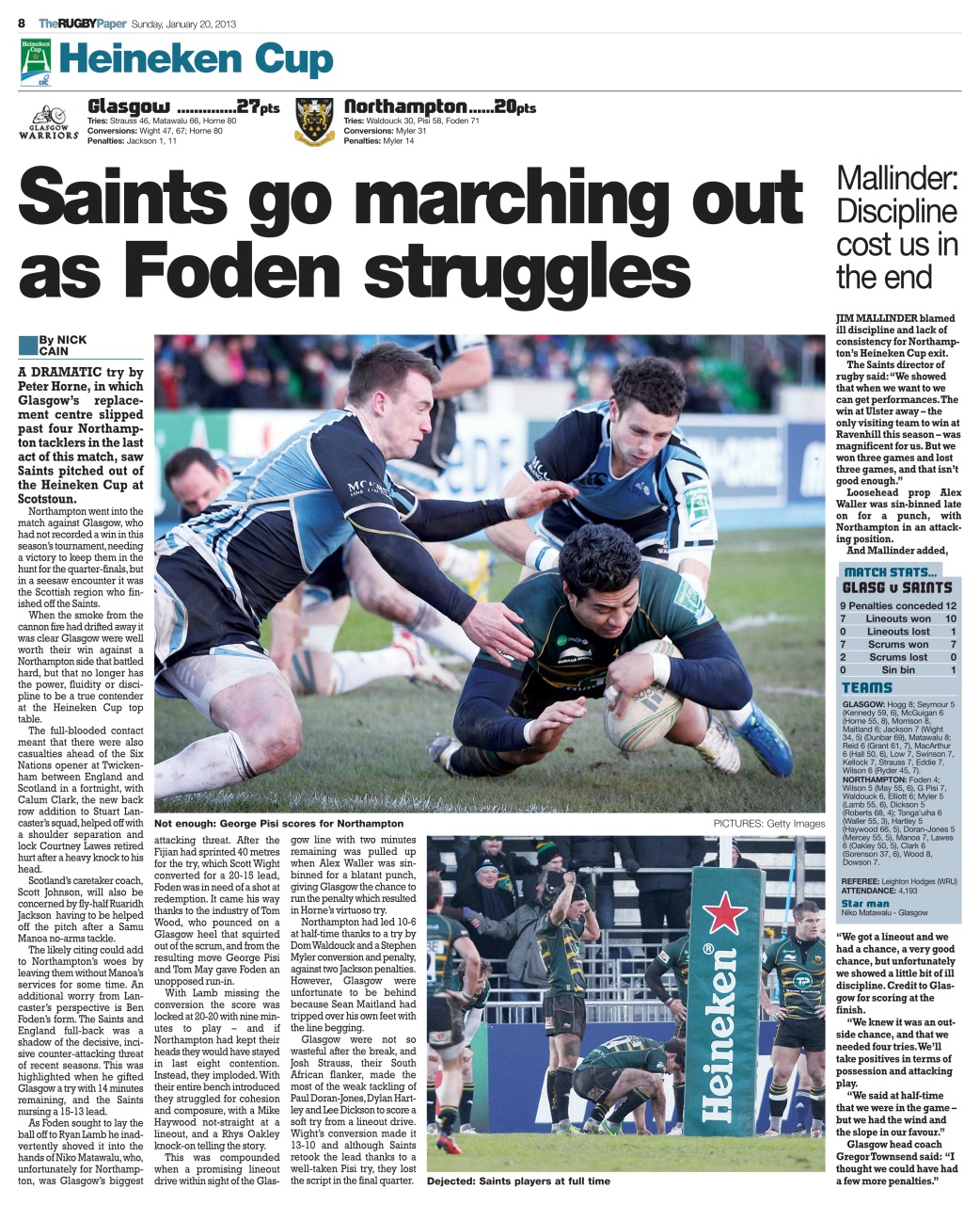 The Rugby Paper Preview Pages