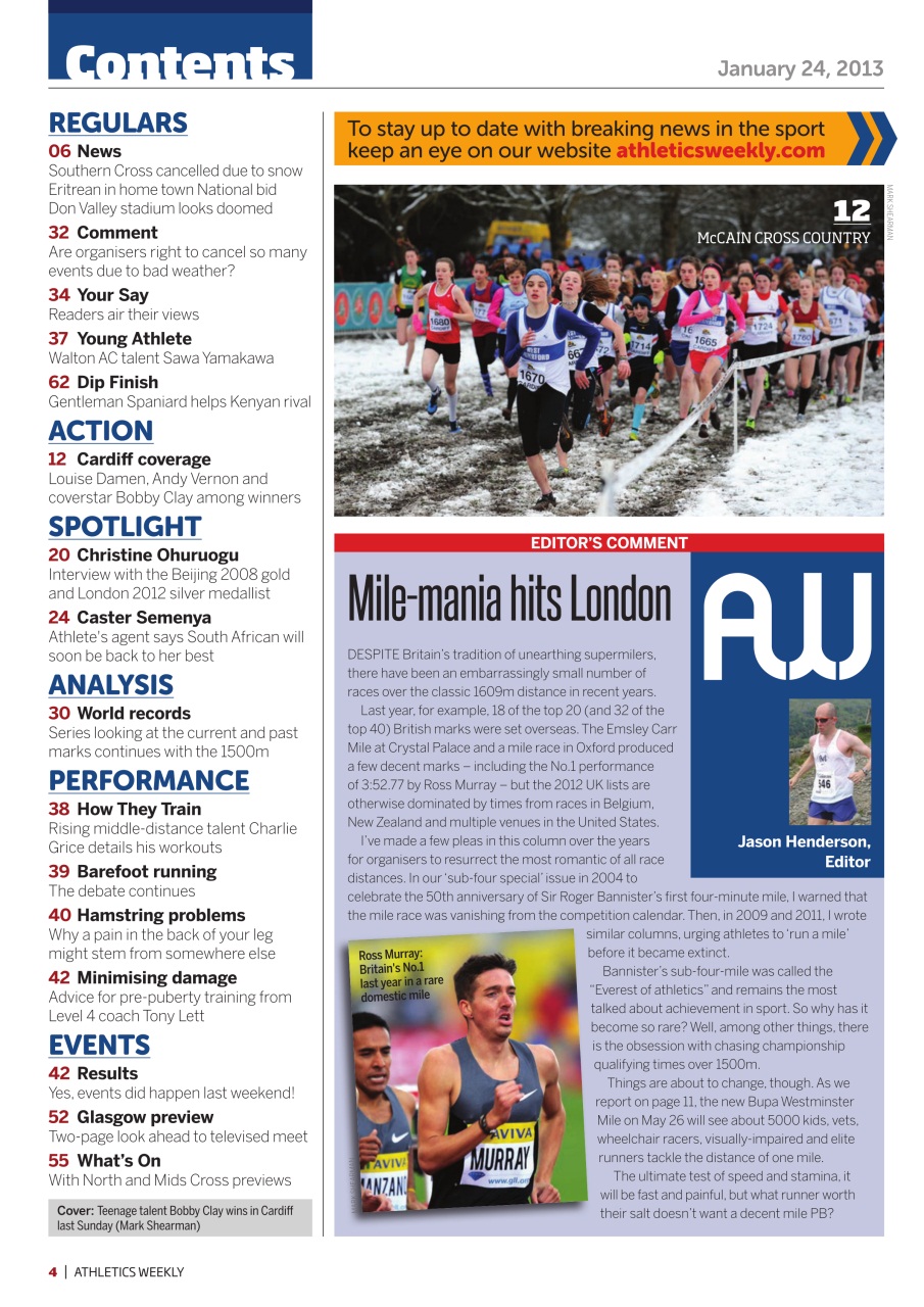 AW – Athletics Weekly Magazine Preview Pages