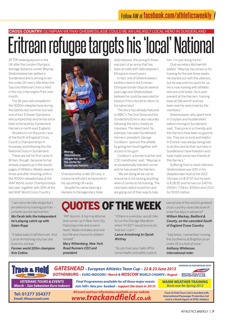 AW – Athletics Weekly Magazine Preview Pages