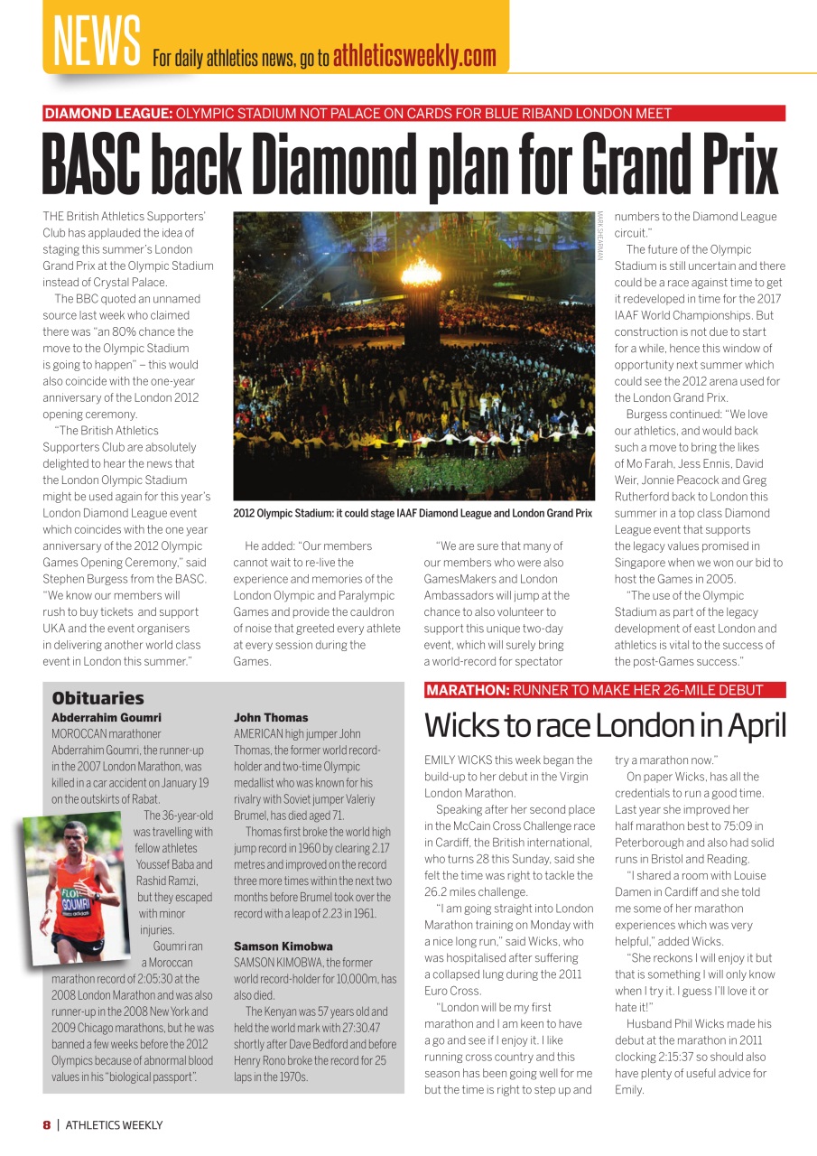 AW – Athletics Weekly Magazine Preview Pages