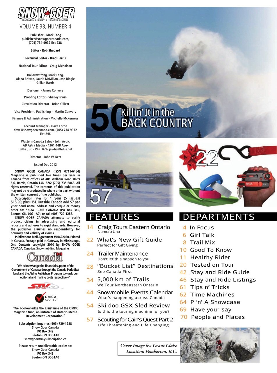 Snow Goer Canada Preview Pages