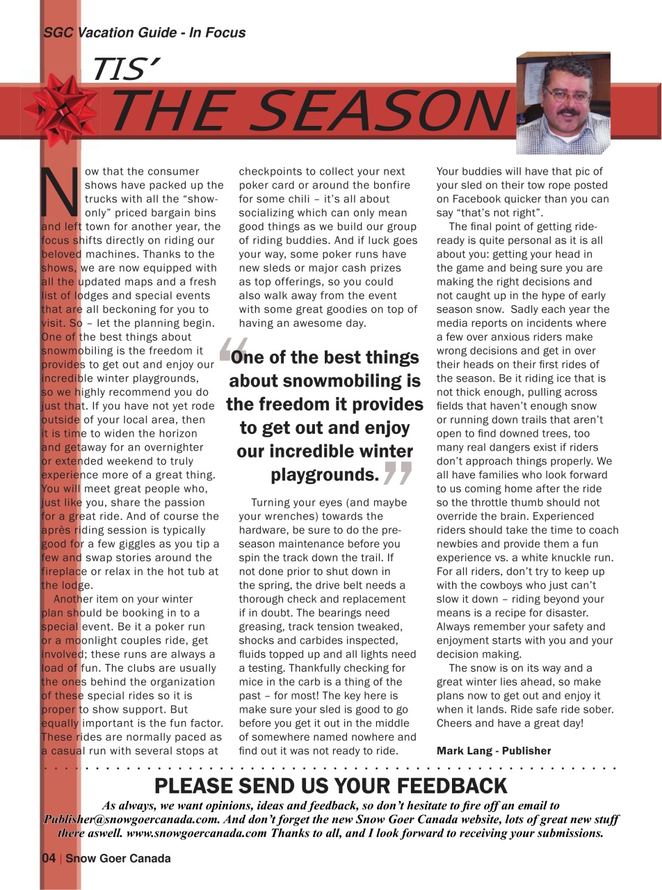 Snow Goer Canada Preview Pages