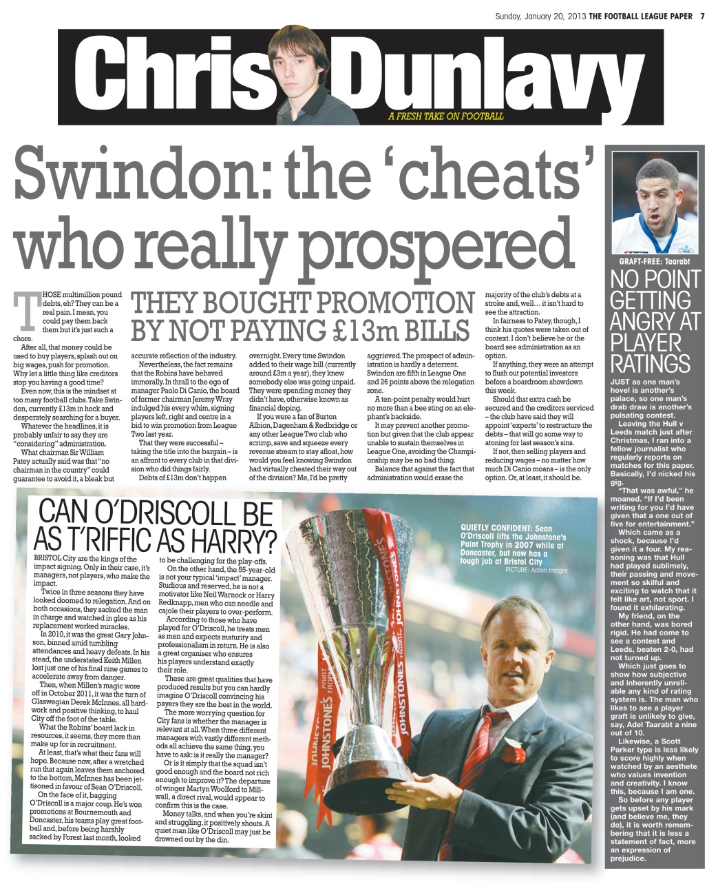 The Football League Paper Preview Pages