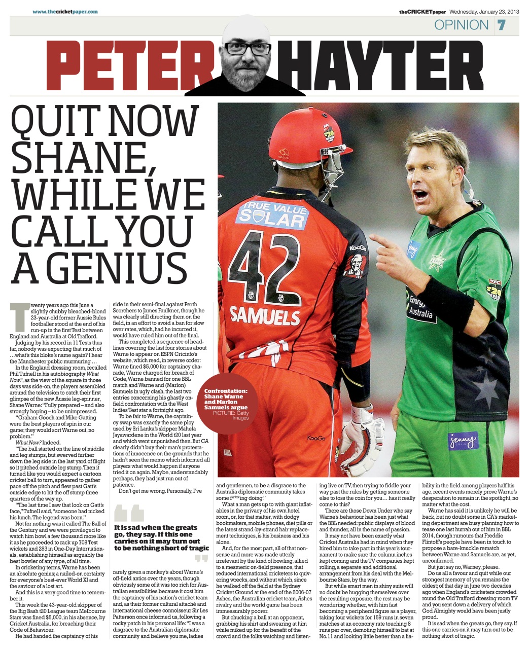 The Cricket Paper Preview Pages