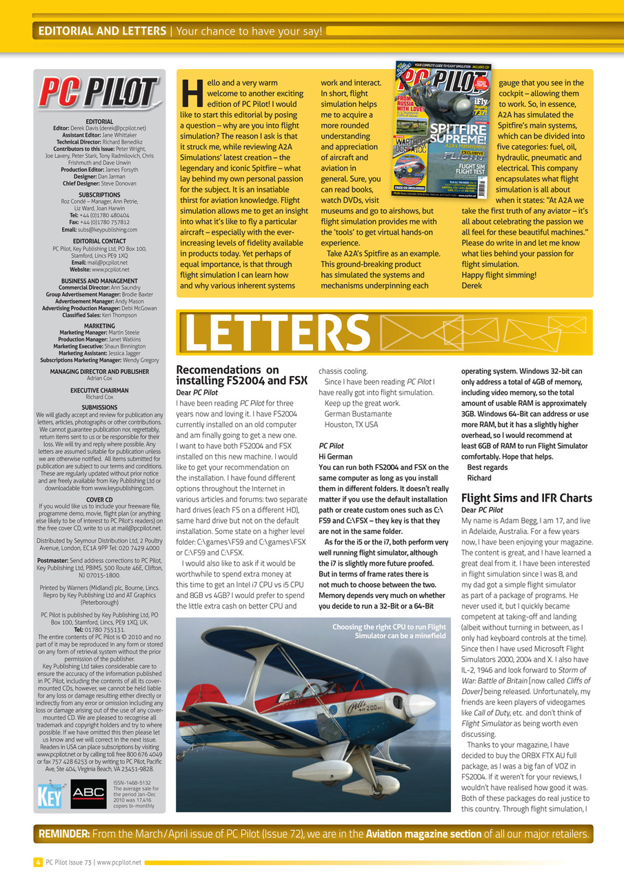 PC Pilot Preview Pages