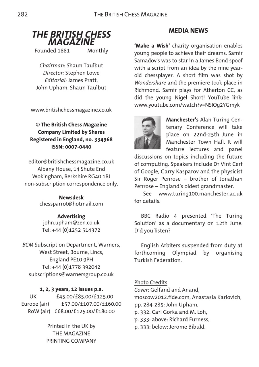 British Chess Magazine Preview Pages