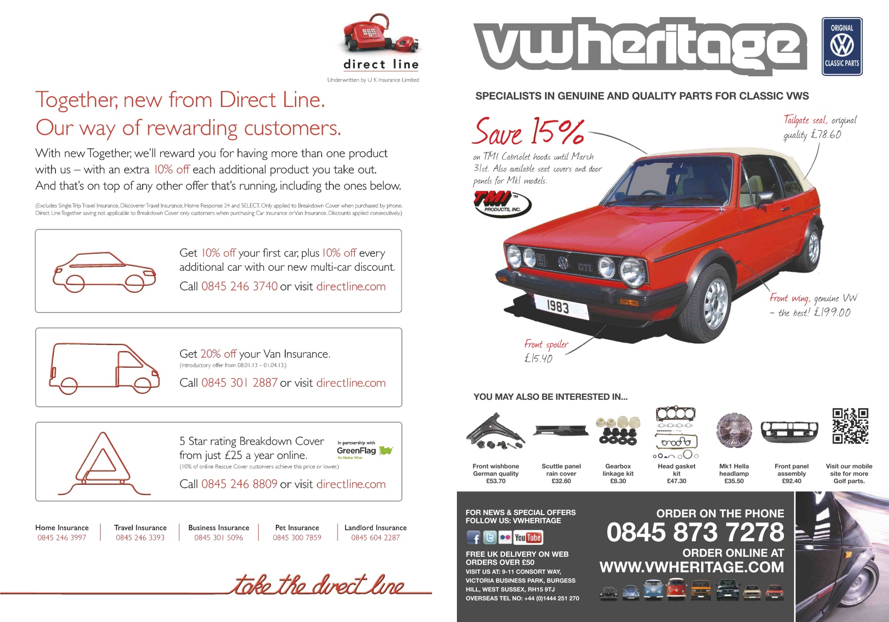 Volkswagen Golf + Preview Pages