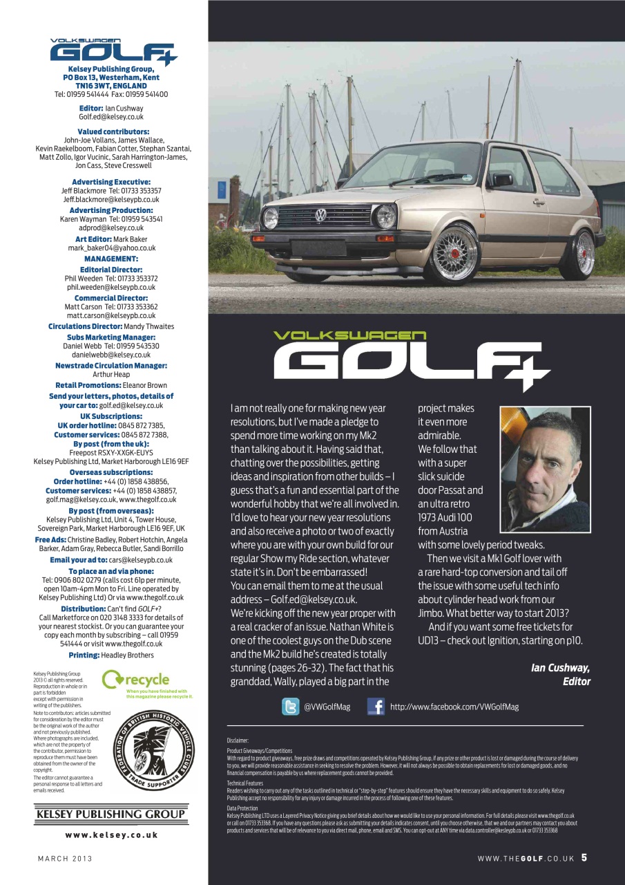 Volkswagen Golf + Preview Pages