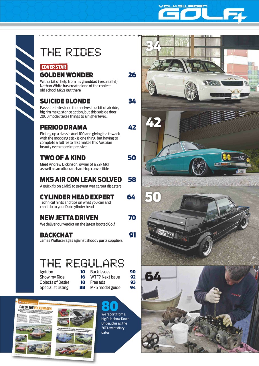 Volkswagen Golf + Preview Pages